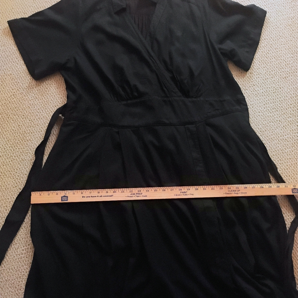 Anthropologie Black Janae Maxi Dress Lined Linen Blend Pockets Brunch Tea 3X - Picture 13 of 16